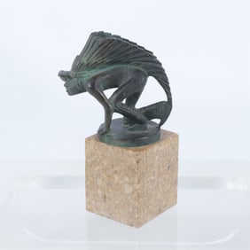 Guillaume Laplagne "Sioux Scrutant" Mascot Bronze