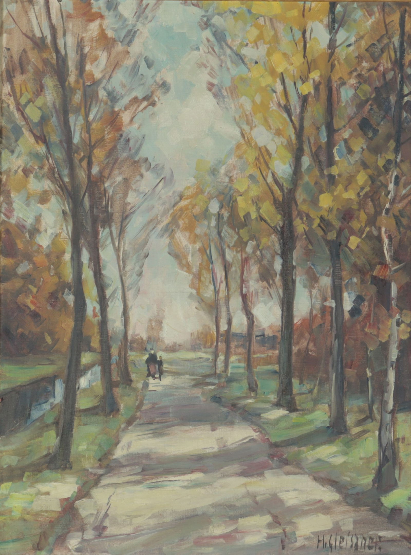 Hans Gleissner - Impressionist River Walk O/C (1 of 7)
