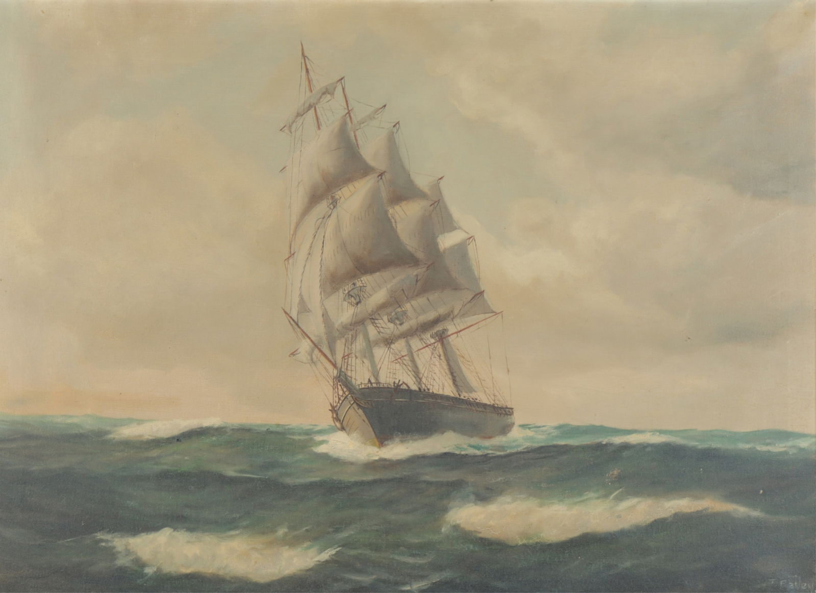T. Bailey - Sailing Ship O/C (1 of 7)