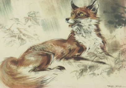 Ralph Thompson - Fox on Alert, Print