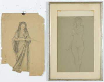 Augustus Vincent Tack - Nude & Figure - Charcoal