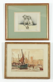 Arthur White & Unknown Artist - Two Paintings