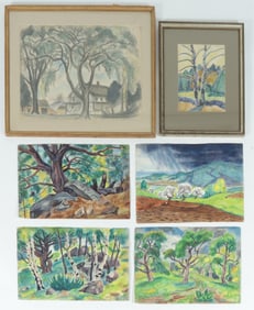 C. Bertram Hartman - Landscapes - W/C - Pastel