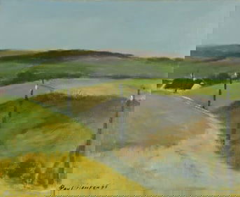 Poul Hansen - Roadside Landscape O/C