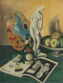 Manner of de Chirico, Modernist Still Life - O/C