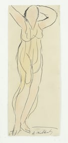 Abraham Walkowitz - Isadore Duncan, Ink Wash