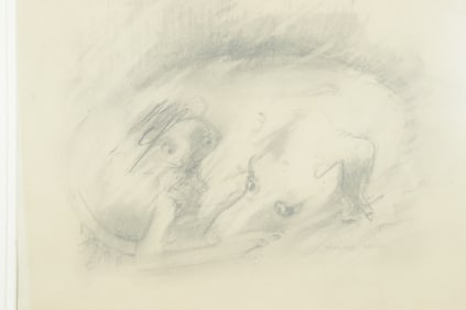 Maynard Sandol - Dog & Others - mixed media