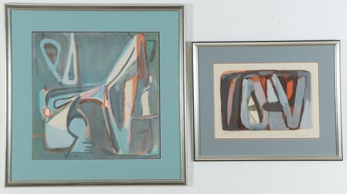 Bram Van Velde - Two Untitled Abstracts