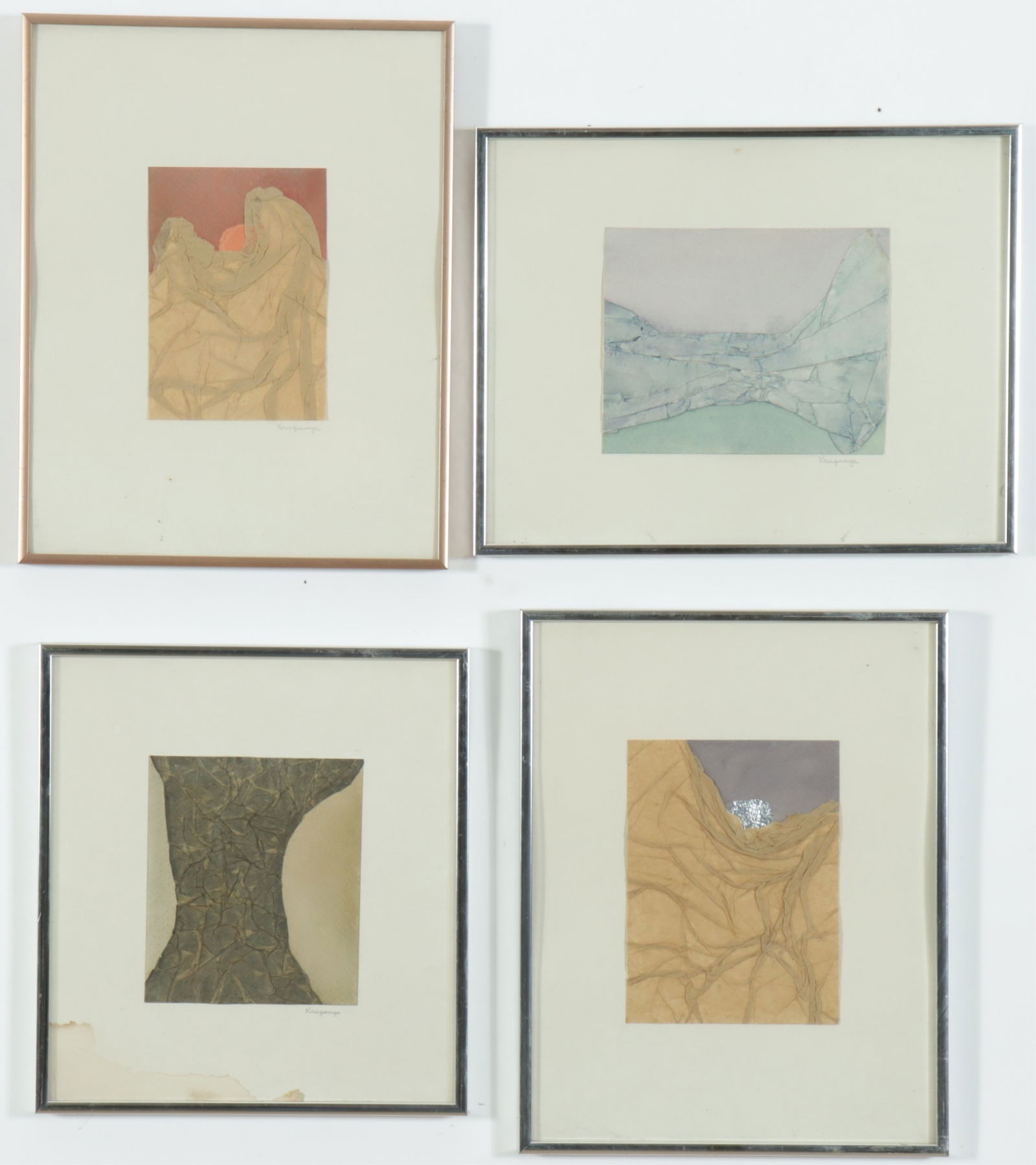Grace Krupenye - Four Works on Paper: Grace Gladstone Krupenye (American, 1927-2021) group of four works on paper, three signed in graphite lower right. Largest 14.25" x 11.25"