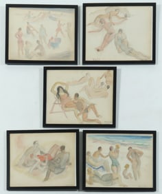 C. Bertram Hartman - Coney Island Beach Scenes