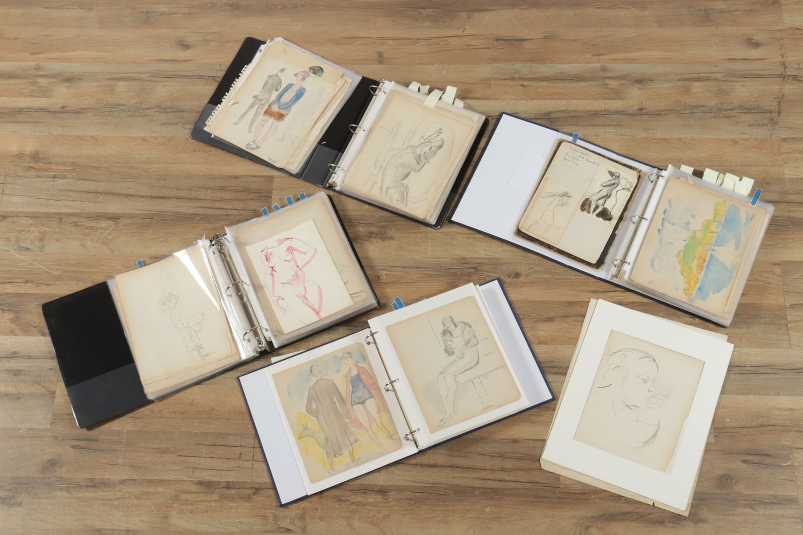 C. Bertram Hartman - 4 Binders of Drawings (1 of 10)