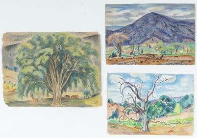 C. Bertram Hartman - Trees & Farm Landscapes - W/C