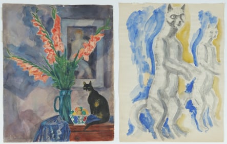 C. Bertram Hartman - Cats - W/C