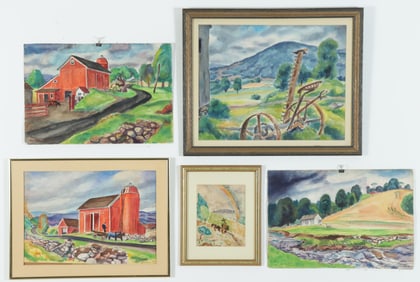 C. Bertram Hartman - Farming Scenes- W/C