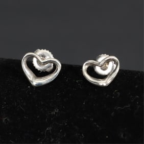 Pair of Tiffany & Co Elsa Peretti Heart Earrings