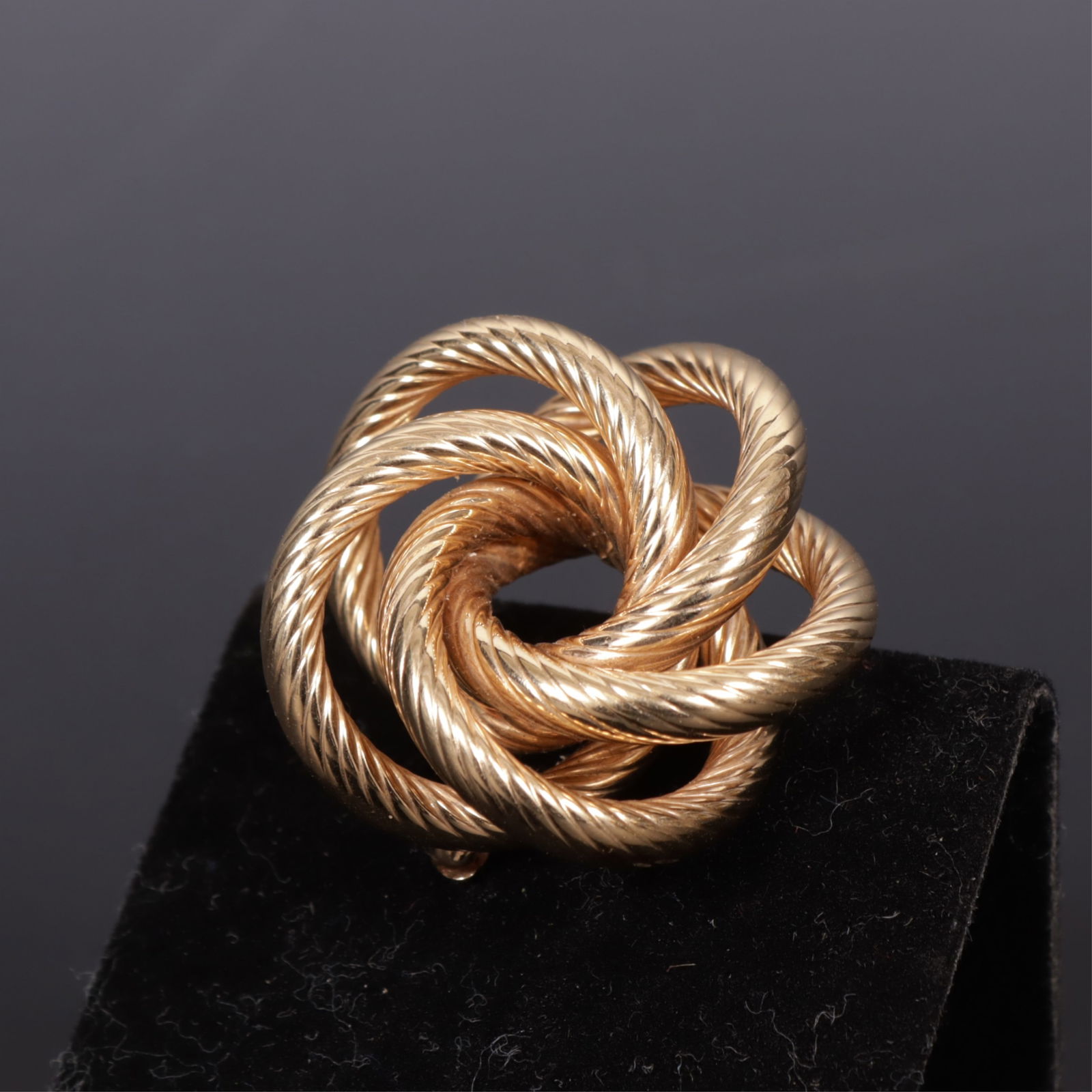 14K Yellow Gold Spiral Brooch (1 of 3)