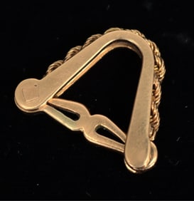 French 18K Yellow Gold Stirrup Cufflink