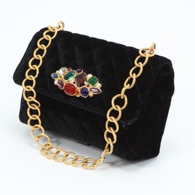 Chanel Gripoix Velvet Flap Bag