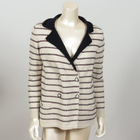 Chanel Striped Cashmere Cardigan