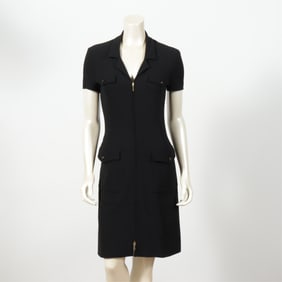 Vintage Chanel Black Silk Dress