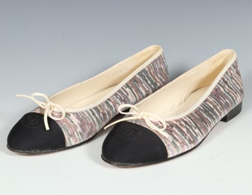 Chanel Metallic Ballet Flats