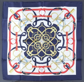Hermes Eperon d'Or Silk Scarf