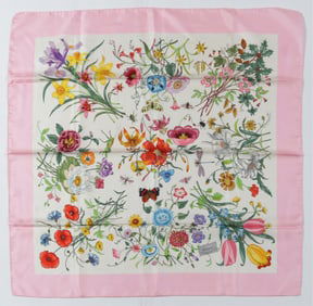 Vintage Gucci Flora Silk Scarf