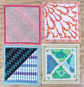 Four Vintage Emilio Pucci Cotton Scarves