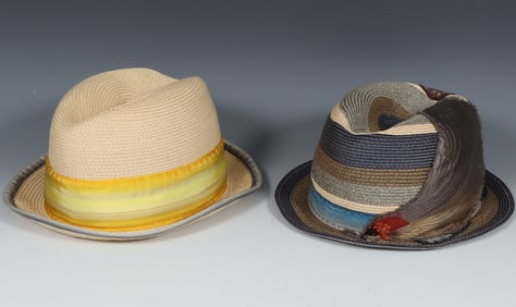 Two Vintage Prada Hats