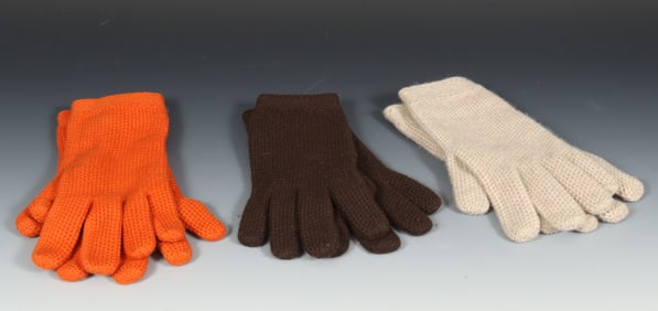 Three Pairs of Loro Piana Cashmere Gloves