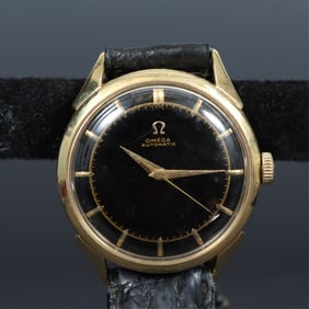 Vintage Omega Automatic Bumper 14K Gold Watch
