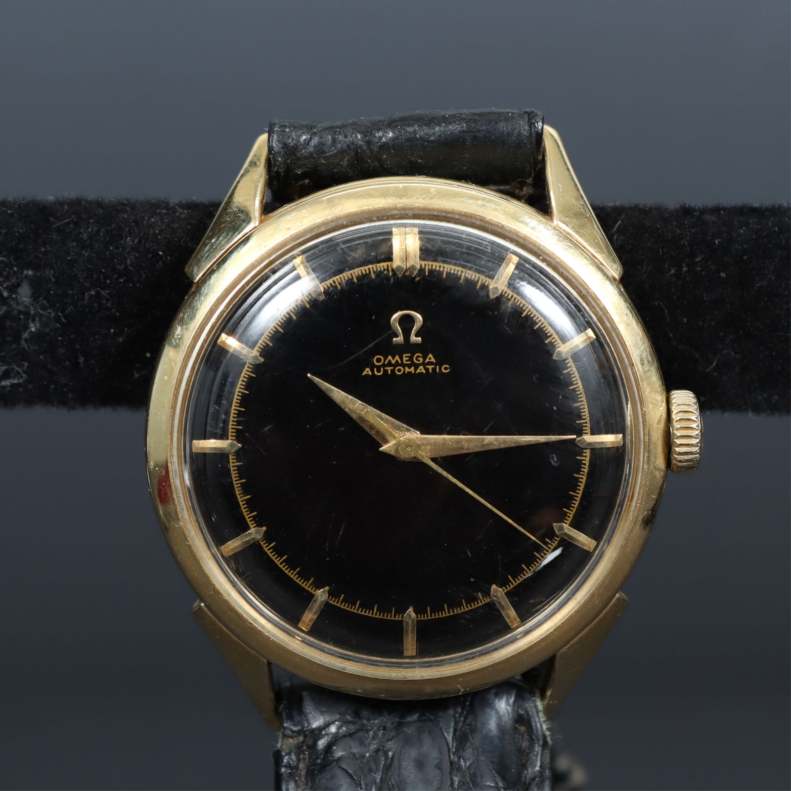 Vintage Omega Automatic Bumper 14K Gold Watch (1 of 4)