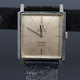 Vintage Omega Square Turler De Ville Watch