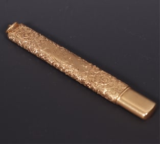 14K Yellow Gold Pencil Holder