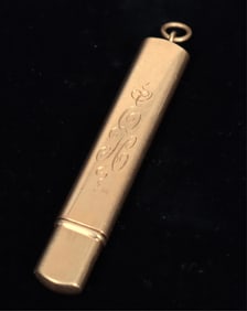 14K Yellow Gold Pencil Holder