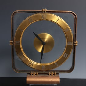 Jaeger LeCoultre Brass Mystery Clock, c.1930