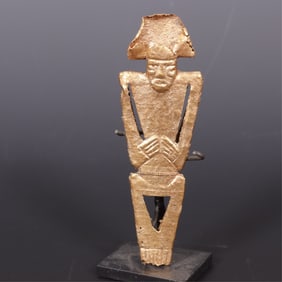 22K Gold Pre-Colombian Muisca Tunjo Figure