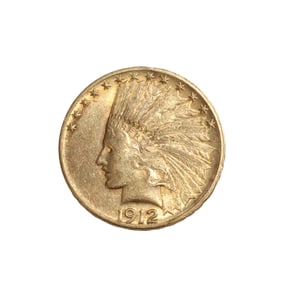1912 Indian Head $10 Gold Coin