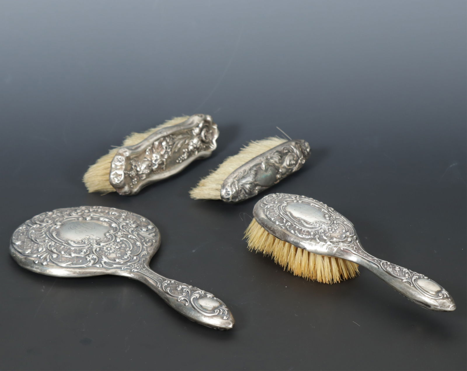 Group of Antique Sterling Silver Vanity Brushes (1 of 7)