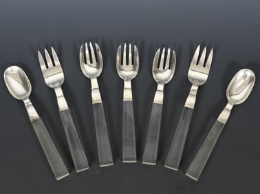 Porter Blanchard Sterling and Lucite Flatware