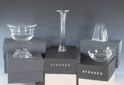 Group of Steuben Tableware