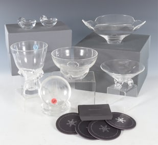 Group of Steuben Crystal Tableware