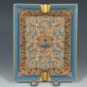 Hermes Les Jardins D'Armenie Porcelain Ashtray