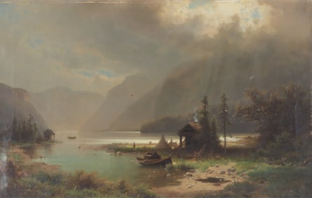 Adolf Chwala - Alpine Lake Scene O/C