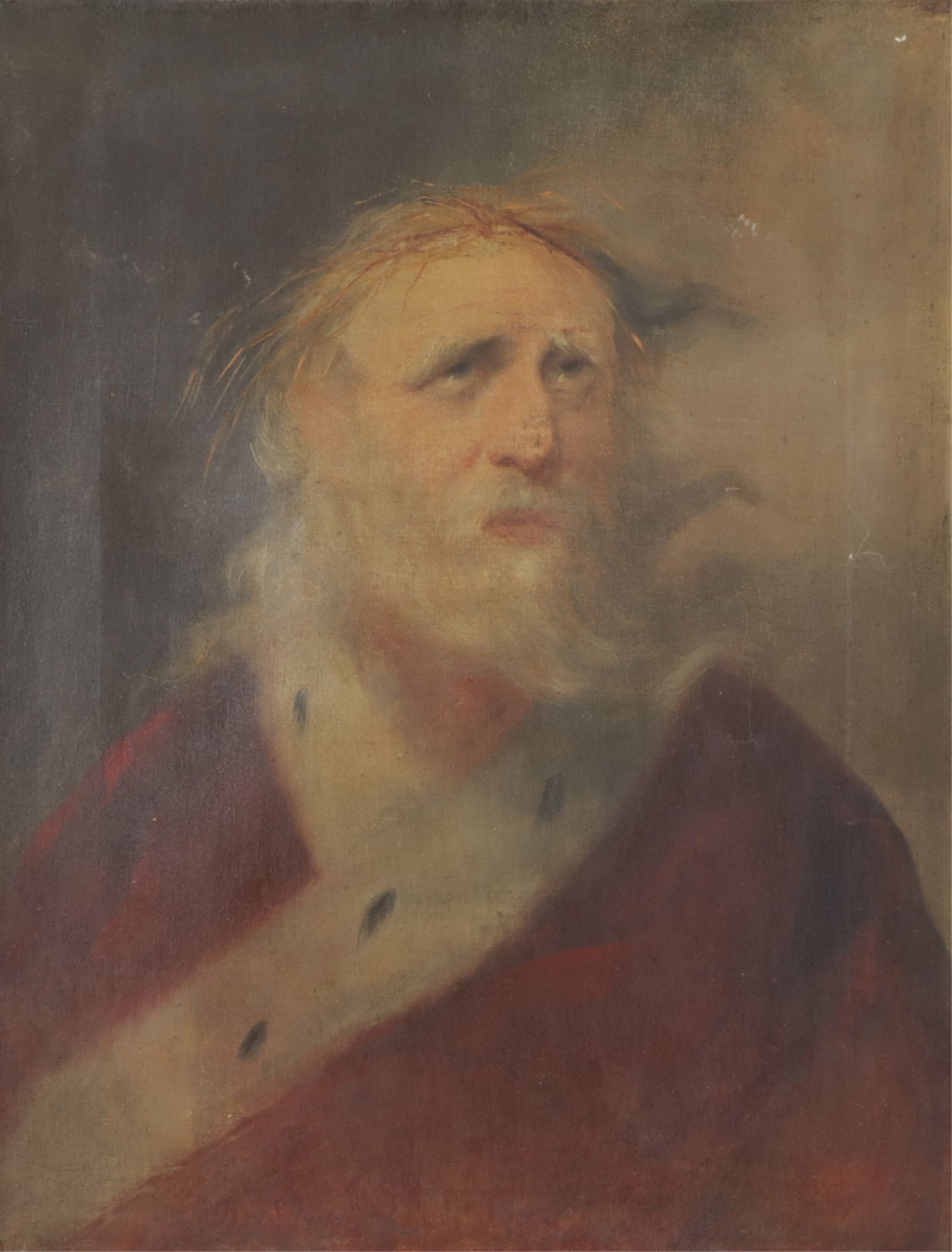 English School - Portrait of King Lear, 19th C. (1 of 5)