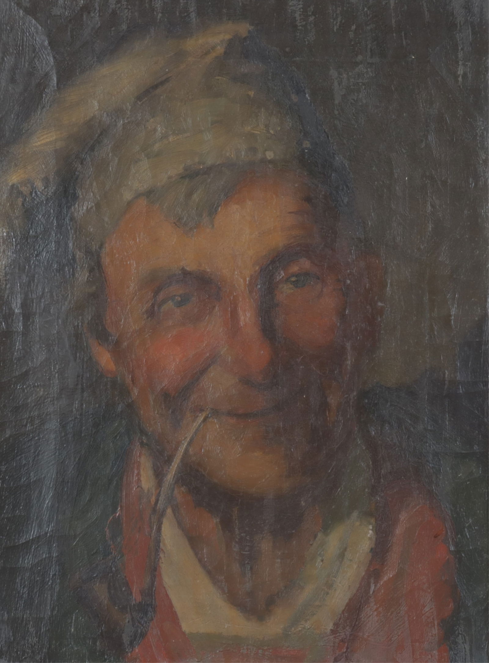 Continental School - Man Smoking Pipe, 19th C.: Continental School, 19th C., Man Smoking Pipe, Oil on Canvas, unsignedDimensions: 15.5" H x 11.5" W, Framed 22.75" H x 14.75" WProperty from a Bethlehem, CT collection.