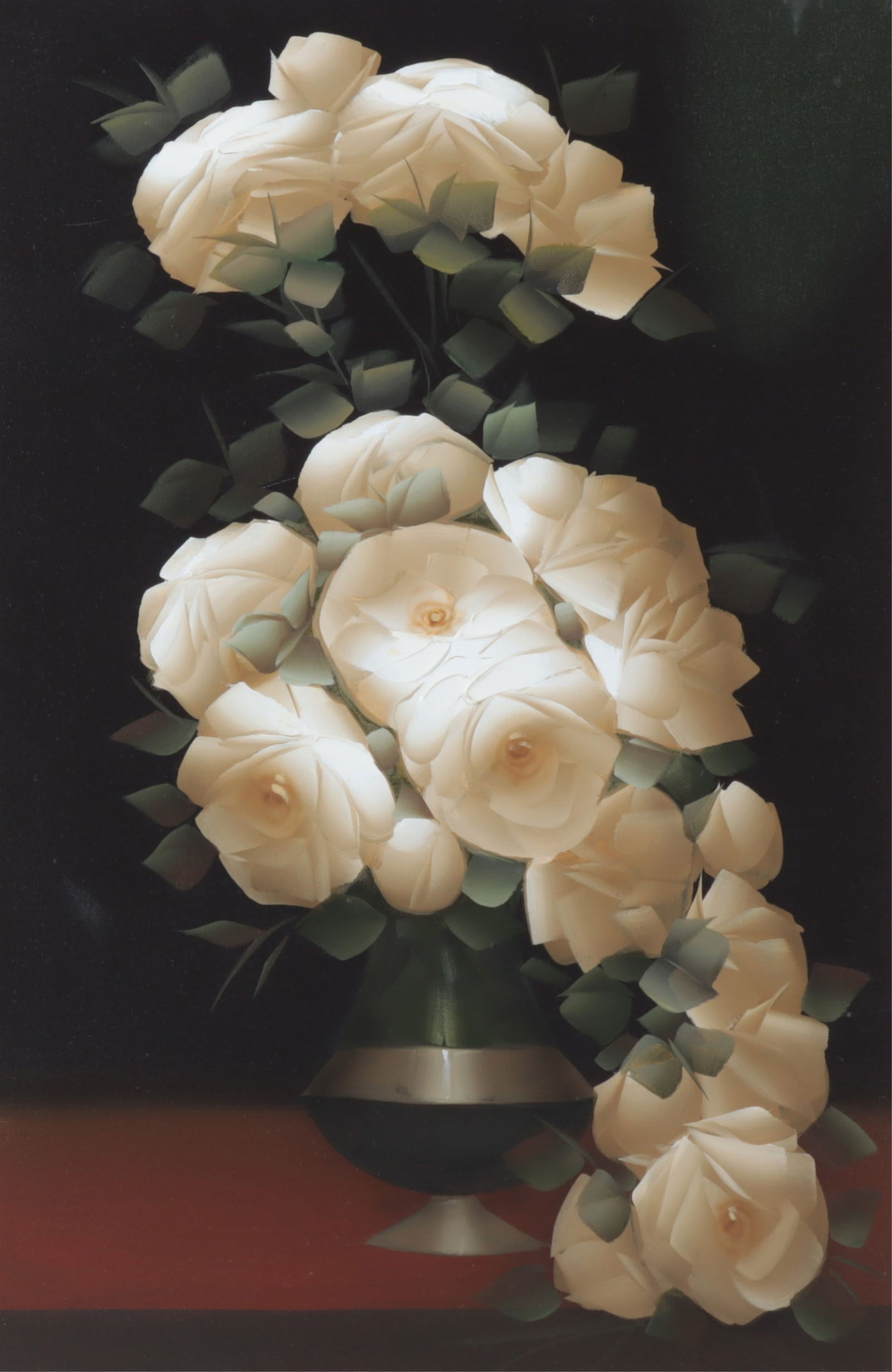 Luiz Carlos Coelho - Still Life of White Roses O/C (1 of 5)