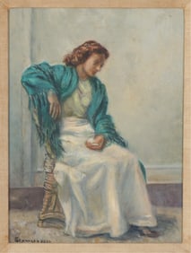 Henry Schnakenberg - Woman in Green Shawl O/C