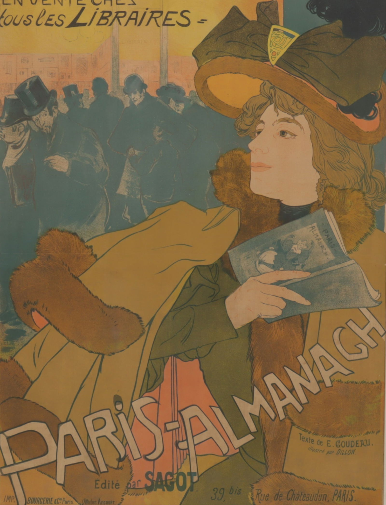 Georges de Feure - Paris Almanach, Signed Poster (1 of 8)