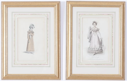 Two Fashion Etchings, 19th C